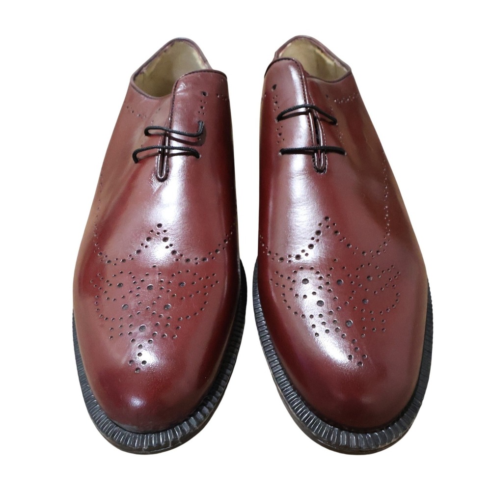 Stanley Blacker Oxford Dress Shoes Mens 13 Vintage Burgundy New Leather Brogue